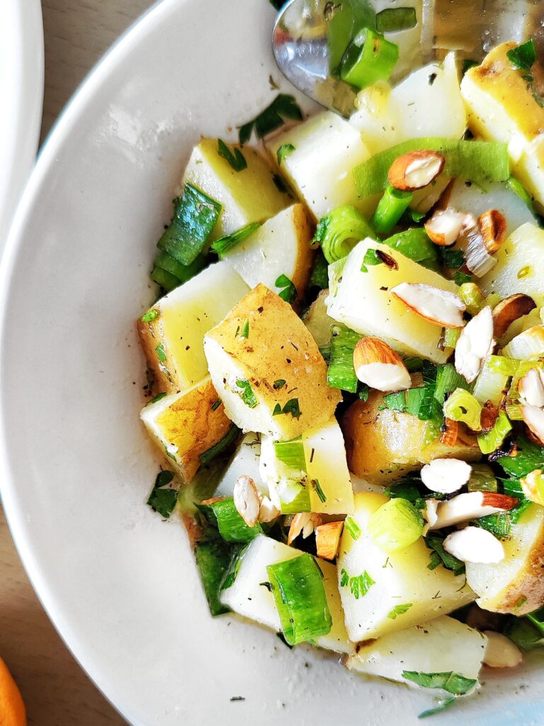 tangy potato scallion salad