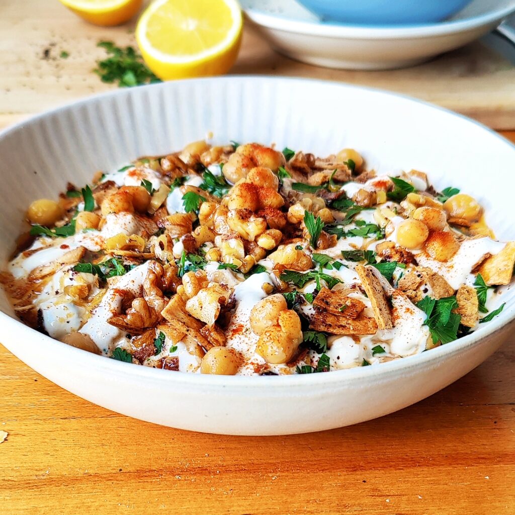 eggplant chickpea fatteh