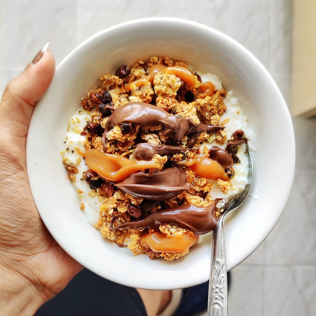 homemade granola bowl