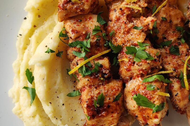 Hot Lemon Pepper Chicken Skewers