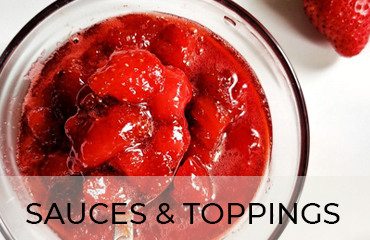 strawberry sauce topping